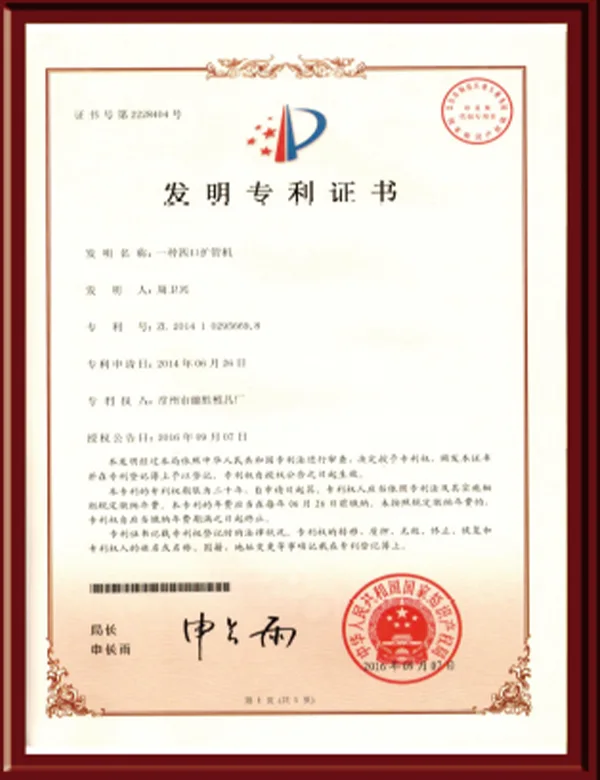 Invention Patent Certificate2